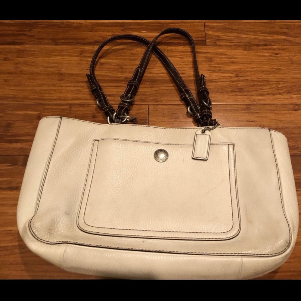 Cream Colored Coach Purse
